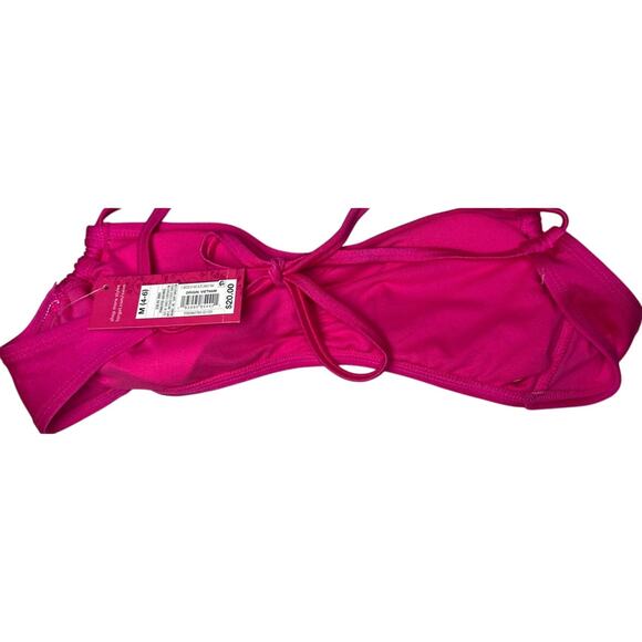Xhilaration Pink Tie Crossback Bikini Top Women's Juniors Medium M NWT - Picture 3 of 5